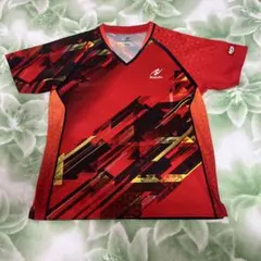 ニッタク 卓球ウェア ゲームシャツJTTA赤 Mサイズ