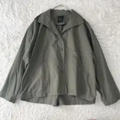 ダーマコレクション　ゆったり　コットン　ジャケット　カーキ　2
