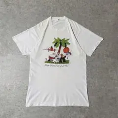 90s プリントTシャツ シングルステッチ アート グラフィック スーベニア