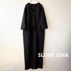 【美品】SLOBE IENA リラックスオールインワン ブラック　24SS