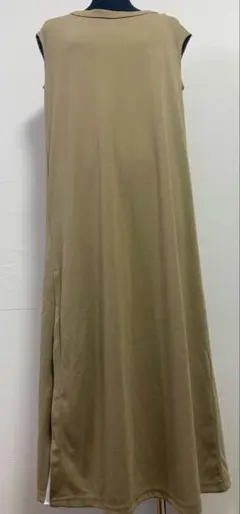 SPIRAL GIRL ノースリーブロングワンピース ベージュ