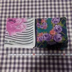 HANAE MORI＆ungaro ハンカチ 2枚セット used