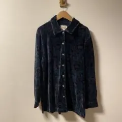 【古着】ヴィンテージ ベロアシャツ