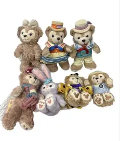 7点まとめ ダッフィー/シェリーメイ/ステラルー/バッジ キーホルダー