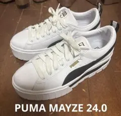 PUMA ウィメンズ メイズ レザースニーカー厚底 24.0