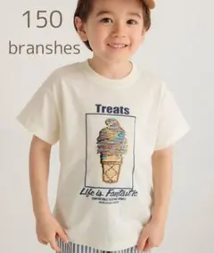 branshes★新品未使用★アイスモチーフスパンコールTシャツ★150㌢