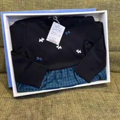 familiar ワンピース 100cm 黒・チェック