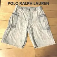 レアPOLO Ralph Lauren キッズ ダメージ加工ハーフパンツ130㎝