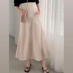 GRL グレイル バックシャーリングフレアスカート ロングスカートrut905