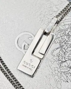 【超美品】GUCCI ペンダント トップ925＋社外チェーン 男女兼用
