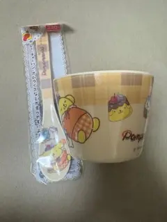 サンリオ　メラミン食器　小鉢れんげセット　ポムポムプリン