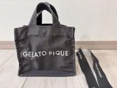 GELATO PIQUE キャンバスロゴショルダーバッグ ダークグレーのサムネイル