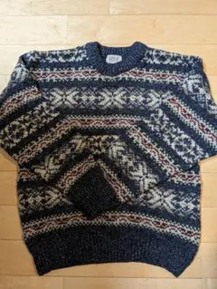 フェアアイル柄　ニットセーター L