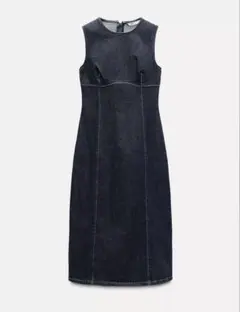 ZARA デニムワンピース ノースリーブ