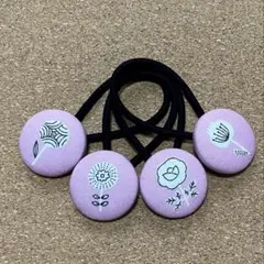 くるみボタンのヘアゴム 432