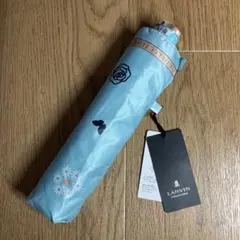 【未使用品】ランバンコレクション 花柄 軽量 折り畳み傘 ブルー