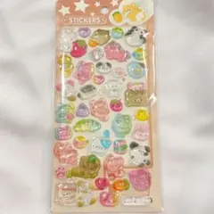 STICKERS ボンボンドロップ シール 動物 ぷっくりシール クリアシール