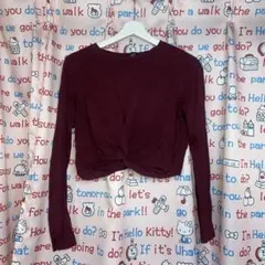 Forever21 ロングスリーブクロップドT ブラックのサムネイル