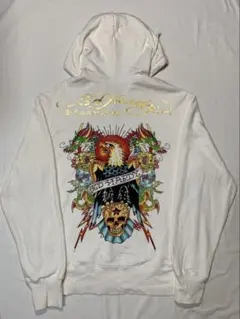 vintage ed hardy zip design hoodie skullのサムネイル