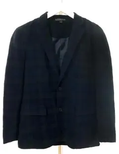 【美品】ユニクロ ウール ブロックチェック ジャケット Mのサムネイル