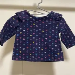 トミーヒルフィガー 【ベビーハート柄 長袖Tシャツ 】6-9M