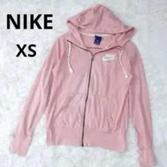 NIKE ナイキ ジップアップパーカー ピンク フード XS 小さめ スポーツ