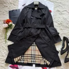 BURBERRY BLUE LABEL ライナー付トレンチコート ブラック 38