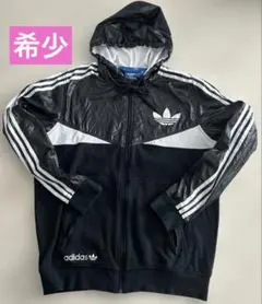 希少　adidas アディダス トレフォイルナイロンジャケット　刺繡ロゴ
