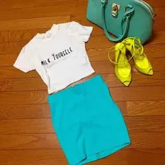 新品未使用 Bershka タイト スカート mint green