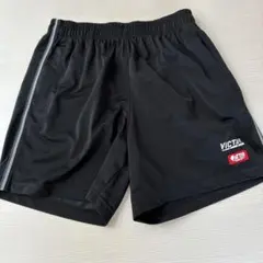 ヴィクタスVICTAS卓球ユニフォームショートパンツ 黒ゲームパンツ