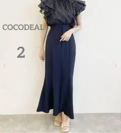 COCODEAL ココディール ニットコルセットマーメイドスカート ネイビー 2