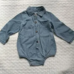 韓国子供服デニムロンパース70
