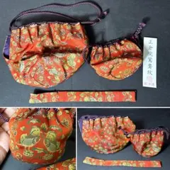 茶道具龍村美術織物 御軾鳳凰文錦柄 古帛紗 仕覆 大津袋3点セット
