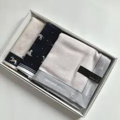 【新品】renoma PARIS ハンカチ 3枚セット ドッグ柄　箱入りのサムネイル