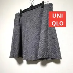 UNIQLO ミニスカートフレアスカート 大きめ ウエストゴム ひざ丈