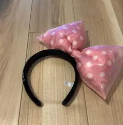 東京ディズニーリゾート ピンク ミニー カチューシャ ミニーちゃん デカリボン