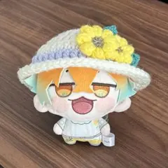 にじまるっと 麦わら帽子風 ニット帽 ひまわり 水色 - メルカリ