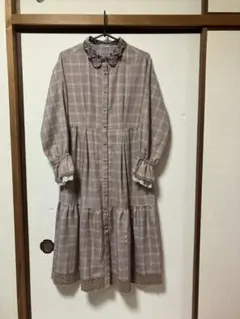 axes femme チェック柄ワンピース