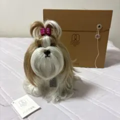 レトロ　シーズー　ぬいぐるみ　レトロぬいぐるみ 昭和レトロ シーズー ぬいぐるみ 美品 - メルカリ