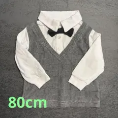 西松屋　セレモニーポロシャツ 80センチ チェック柄　美品