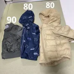 アウター 3点セット　80㎝2枚、90㎝1枚のサムネイル