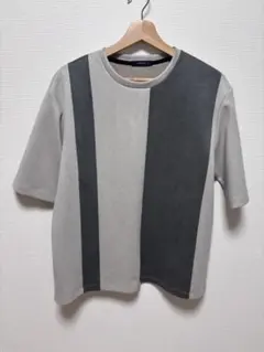 COMME CA ISM スエード半袖Tシャツ