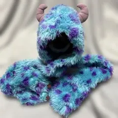 Disney モンスターズインク サリー ファンキャップ　マフラーキャップ　手袋