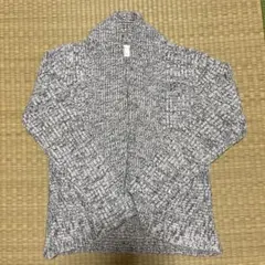 【美品】H &M白黒ニットカーディガン