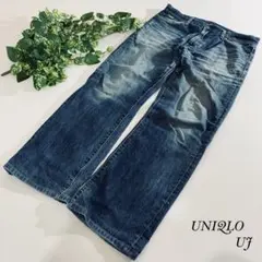 UNIQLO ユニクロ ストレートデニム レギュラーフィット メンズM 美品