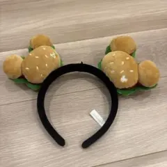 ハンバーガー型耳付きカチューシャ