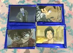 名探偵コナン　場面写　トレーディング　スクエア缶バッジ　4点セット