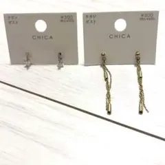 スリーコインズ ピアス 2個セット