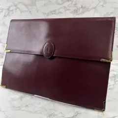 Cartier カルティエ マストライン 本革 レザー ラージ クラッチバッグ