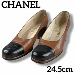 美品 CHANEL シャネル パンプス ローファー ココマーク 24.5cm 革のサムネイル